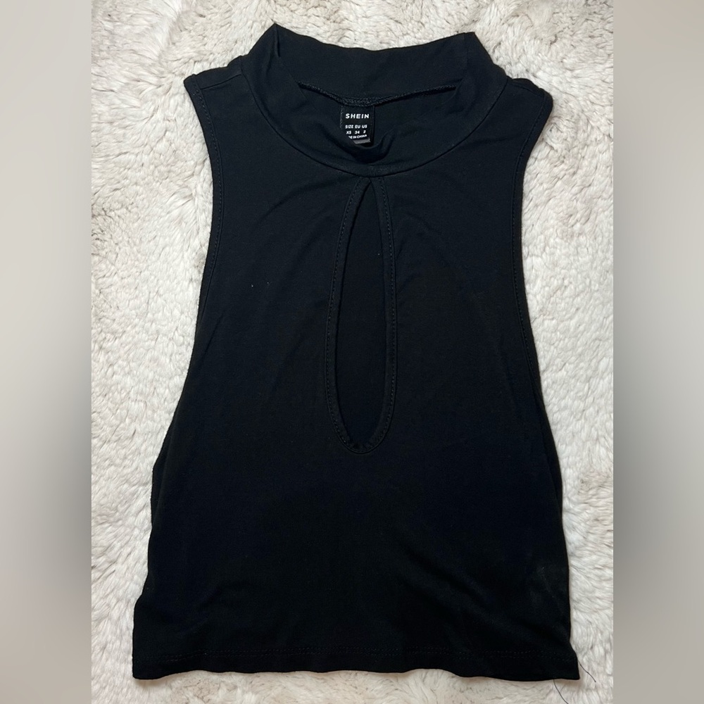 SHEIN Black Sleeveless Women's Top
